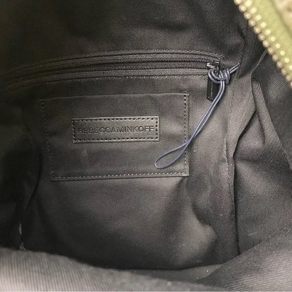 NEW Rebecca Minkoff Julian Backpack Olive Green Bubbled Lamb Leather - Picture 12 of 13